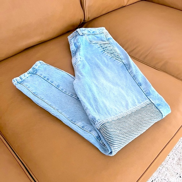 Zara Mom got biker jeans Z1975 size 4 - Picture 3 of 11
